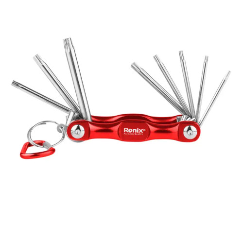 مجموعه 8 عددی آچار آلن ستاره ای چاقویی آلومینیومی مدل RH-2041 رونیکس