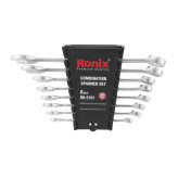 مجموعه 8 عددی آچار یک سر تخت یک سر رینگ مدل RH-2101 رونیکس